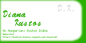 diana kustos business card